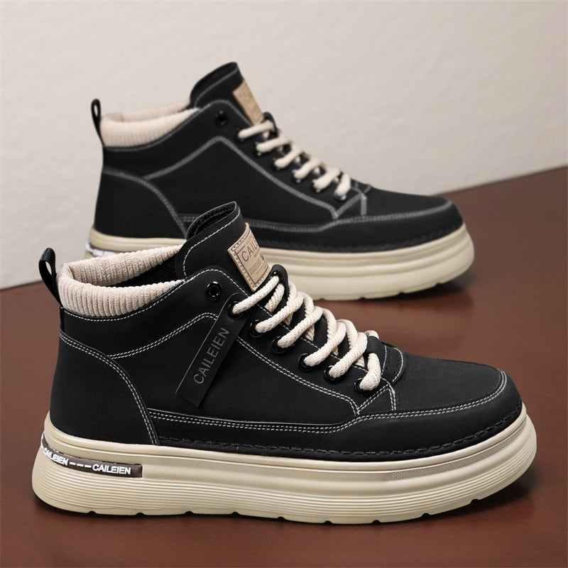 Damen Modische High-Top Sneakers mit robuster Sohle und gepolsterter Innensohle