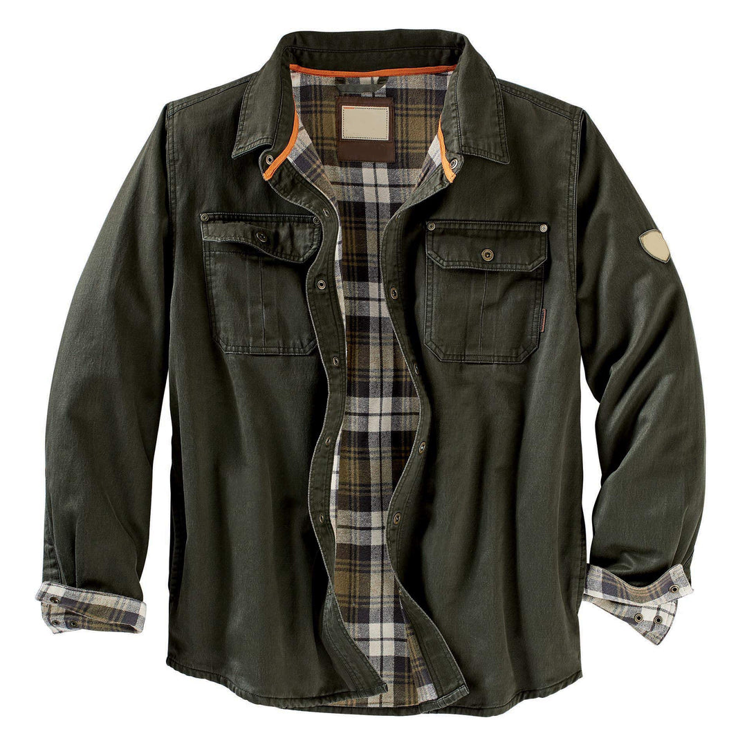 Herren Hemdjacke mit kariertem Innenfutter und praktischen Brusttaschen R&B