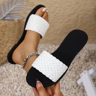 Damen modische Riemchen-Sandalen aus geflochtenem Material R&B