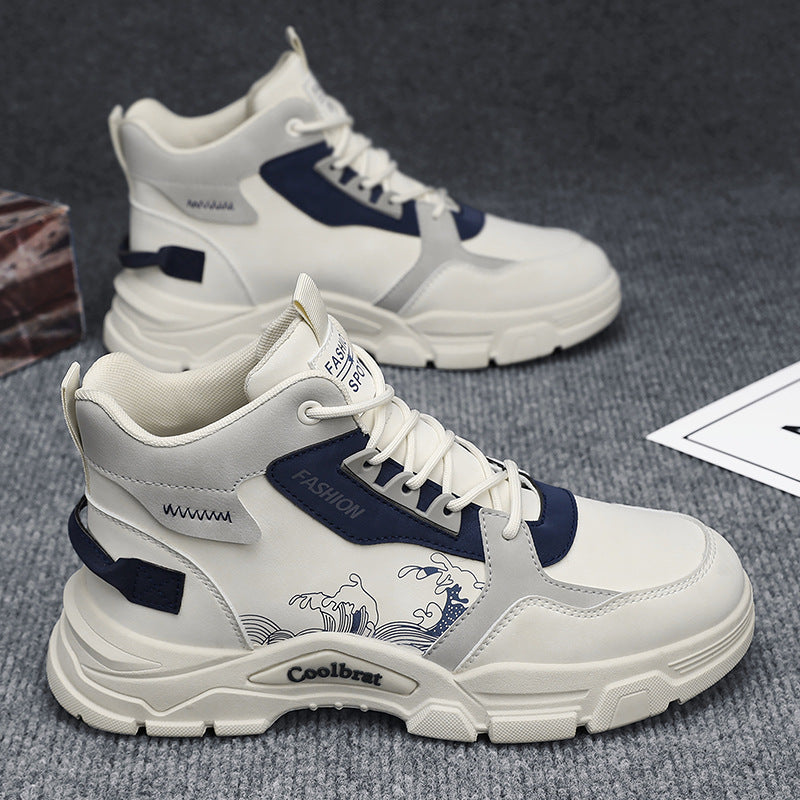 Damen Sportliche High-Top Sneakers mit stoßdämpfender Sohle