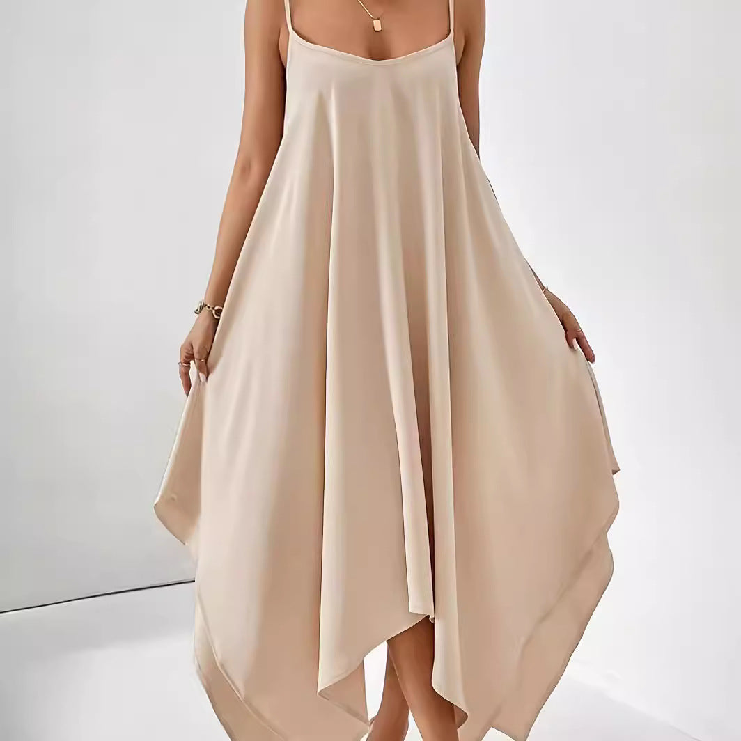 Damen Fließendes Maxikleid mit asymmetrischem Schnitt R&B