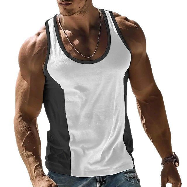 Herren Sportliches ärmelloses Trainingsshirt mit atmungsaktivem Material und modernem Schnitt R&B
