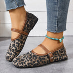 Damen Ballerinas im modischen Fleckendesign mit bequemer Schnallenverstellung R&B