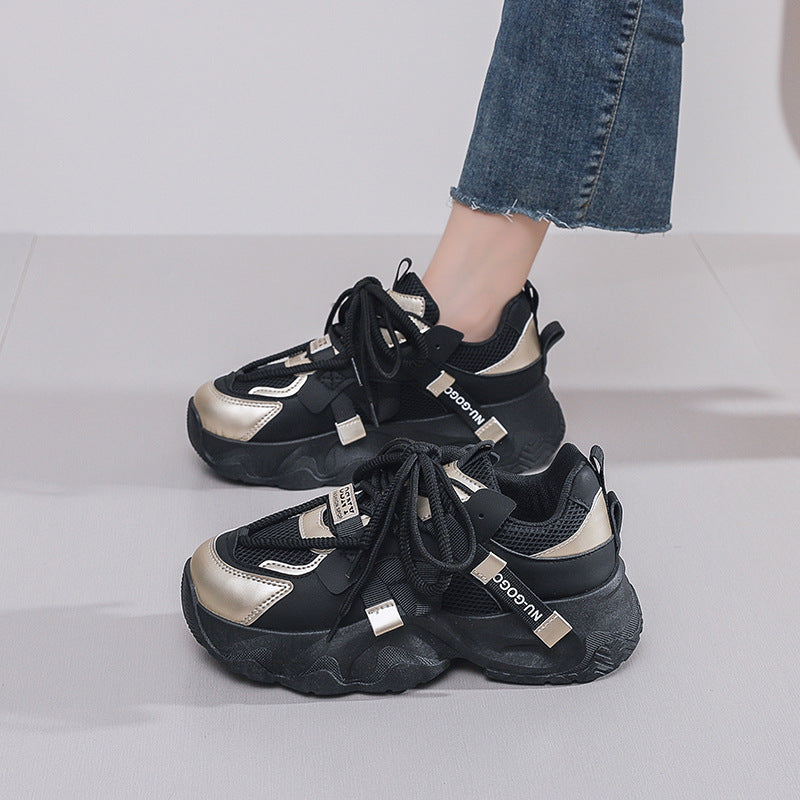 Damen Sportliche Chunky Sneakers mit atmungsaktivem Mesh und modischen Akzenten R&B