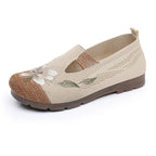 Damen Bequeme und stilvolle Slip-On Freizeitschuhe mit floralem Design R&B