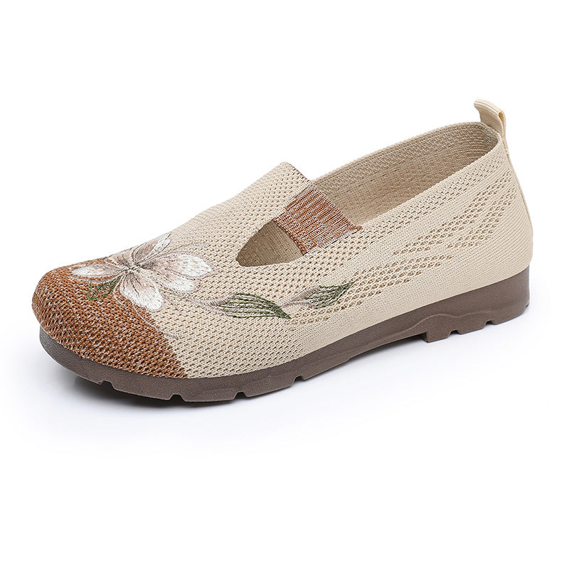 Damen Bequeme und stilvolle Slip-On Freizeitschuhe mit floralem Design R&B