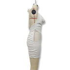 Damen Figurbetontes Minikleid mit elegantem Neckholder und raffinierter Drapierung R&B