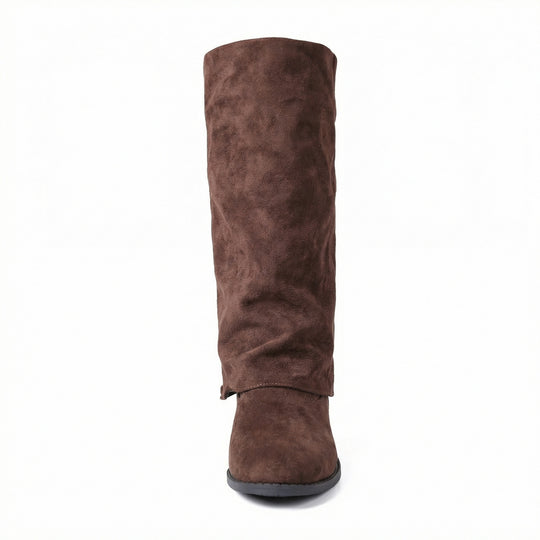 Damen Weiche Winterstiefel aus Veloursleder R&B