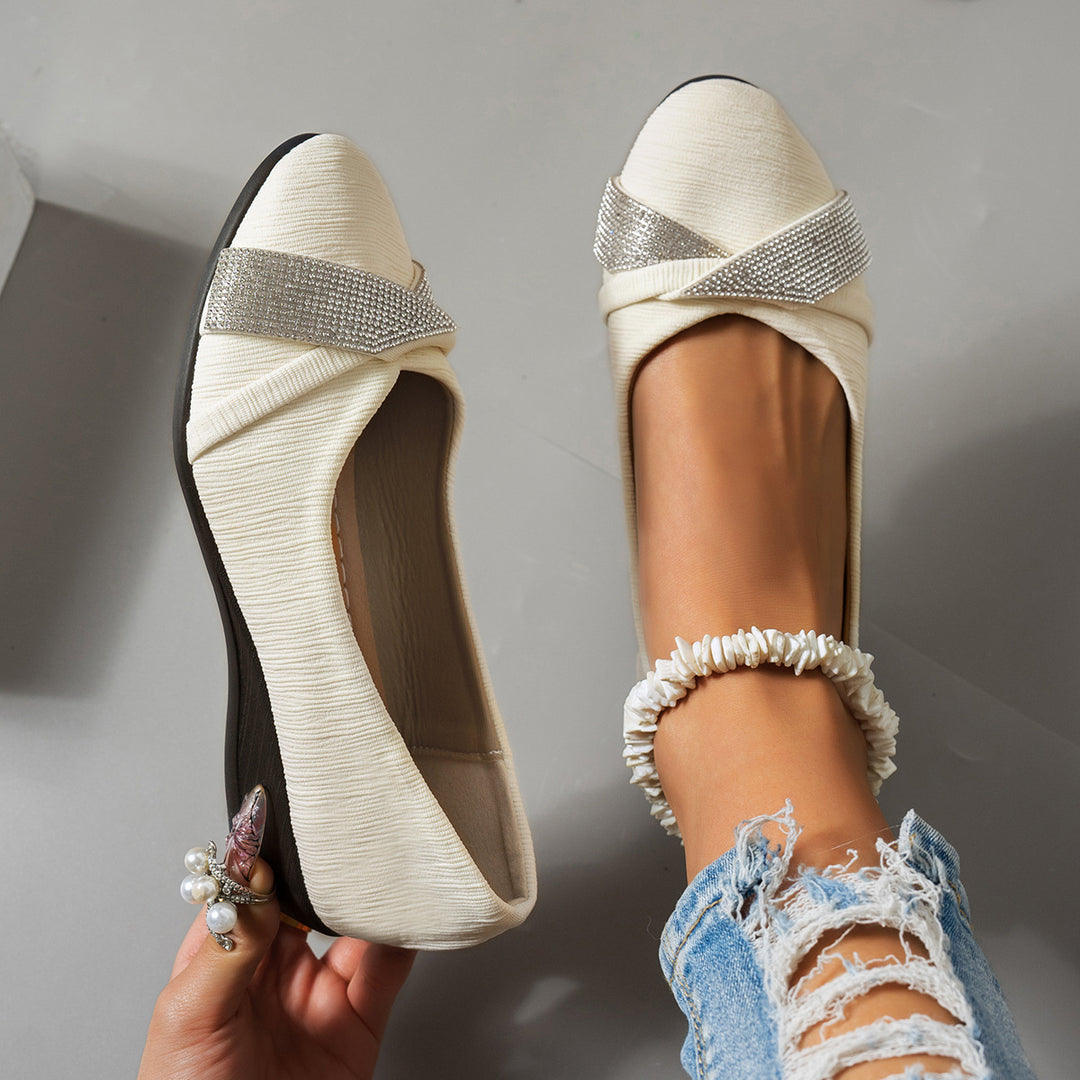 Damen Ballerinas mit funkelndem Schleifen-Detail R&B