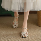Damen Riemchen-Sandalen mit elegantem Verschluss und weicher Sohle