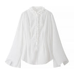 Damen Elegant geschnittene Bluse mit Rüschendetails R&B