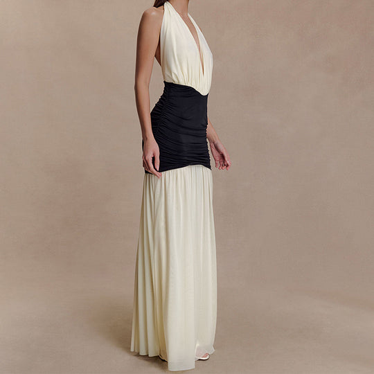 Damen Elegantes Maxi-Kleid mit raffiniertem Wickeloberteil R&B