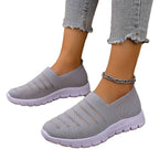 Damen Atmungsaktive Slip-On Sneakers mit elastischem Riemendesign R&B
