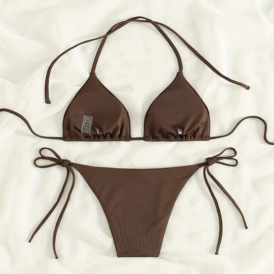 Damen Triangel-Bikini mit verstellbaren Trägern und charmantem Design R&B