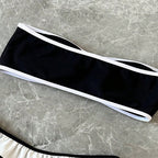 Damen Bandeau-Bikini mit Rüschendetails und elegantem Farbkontrast R&B