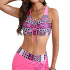 Damen Sport-Bikini-Set mit modischem Rock R&B