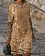 Damen luftiges Sommerkleid mit floralem Design R&B