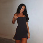 Damen figurbetontes Cocktailkleid mit herzförmigem Ausschnitt R&B
