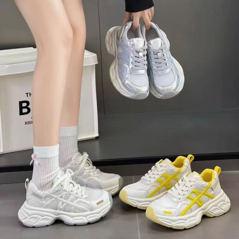 Damen Sportliche Casual Sneakers mit atmungsaktivem Obermaterial und dämpfender Sohle R&B
