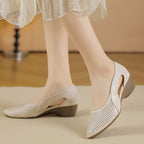 Damen Sling-Pumps mit atmungsaktivem Lochmuster