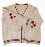 Damen Strickjacke mit dekorativem Sternen-Muster R&B