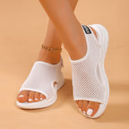Damen Fußfreundliche Mesh-Sandalen mit offenem Zehenbereich und rutschfester Sohle R&B