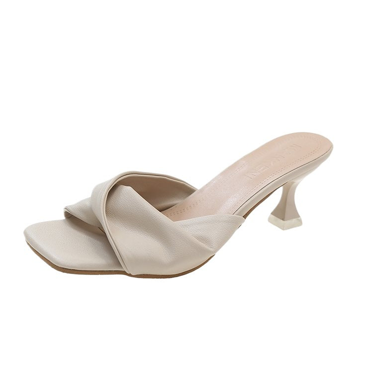 Damen Elegante Mules mit dekorativem Knoten R&B