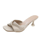Damen Elegante Mules mit dekorativem Knoten R&B