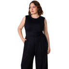 Damen Jumpsuit mit elegantem schulterfreiem Design und praktischen Seitentaschen R&B