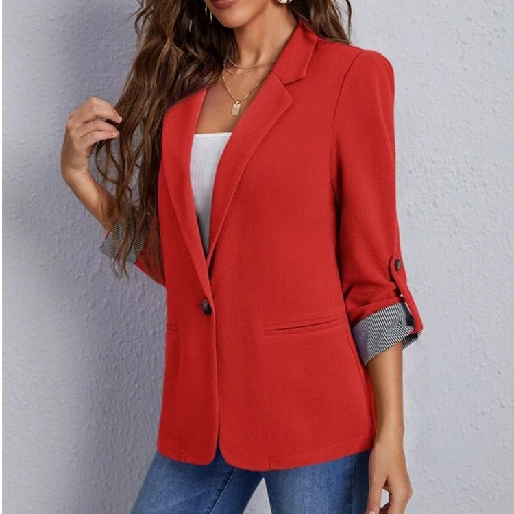 Damen Eleganter und stilvoller Blazer mit Streifenmuster R&B