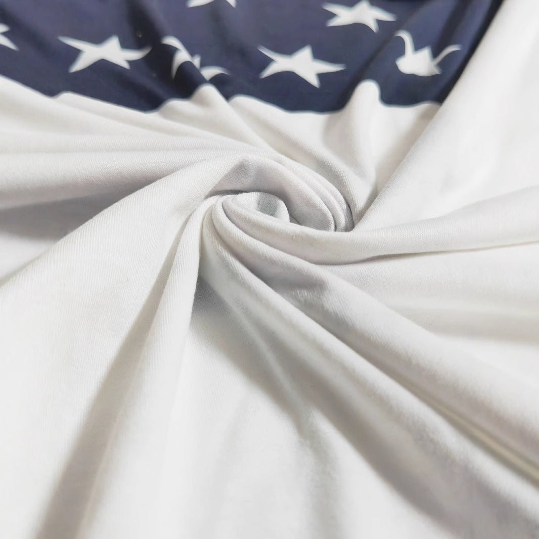 Damen Sweatshirt mit amerikanischem Flaggenmotiv und Sternen R&B