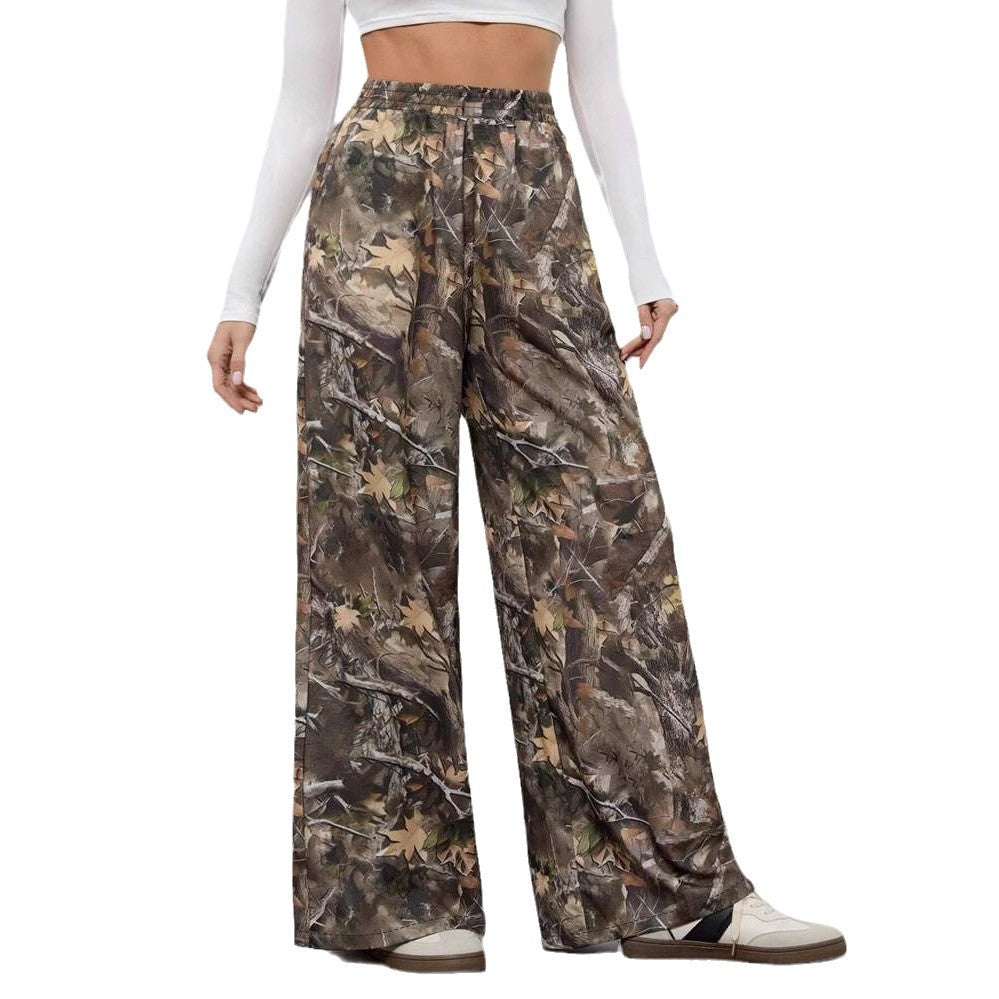 Damen Freizeit Palazzohose im modernen Camouflage-Design R&B