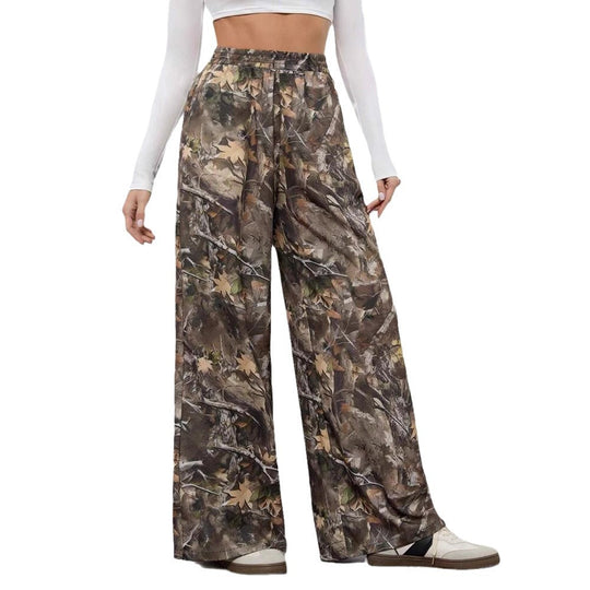 Damen Freizeit Palazzohose im modernen Camouflage-Design R&B