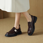 Damen modische Slip-On Schuhe mit dekorativem Schnallenverschluss