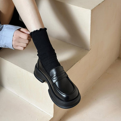 Damen elegante Loafers mit modischem Schnallendesign R&B