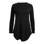 Damen Langarmshirt mit Knopfdetails und asymmetrischem Schnitt R&B