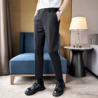 Herren elegante Slim-Fit Hose mit hohem Bund und praktischen Taschen R&B