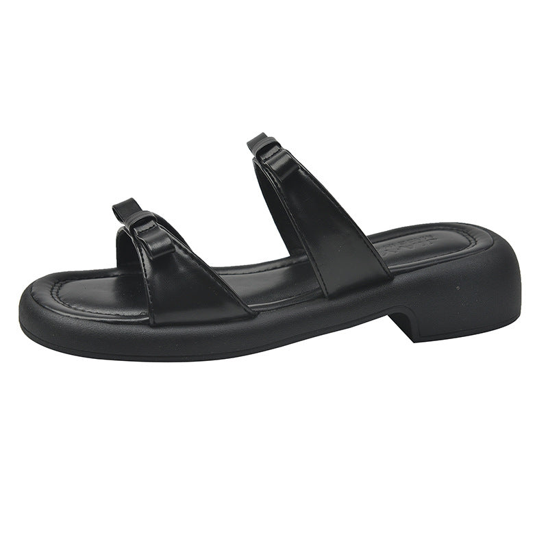 Damen Elegante Slip-On Sandalen mit modischen Schnallen R&B