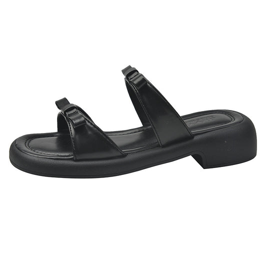 Damen Elegante Slip-On Sandalen mit modischen Schnallen R&B