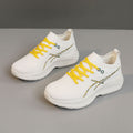 Damen sportliche Sneaker mit elastischem Schnürsystem und atmungsaktiver Oberflächenstruktur R&B