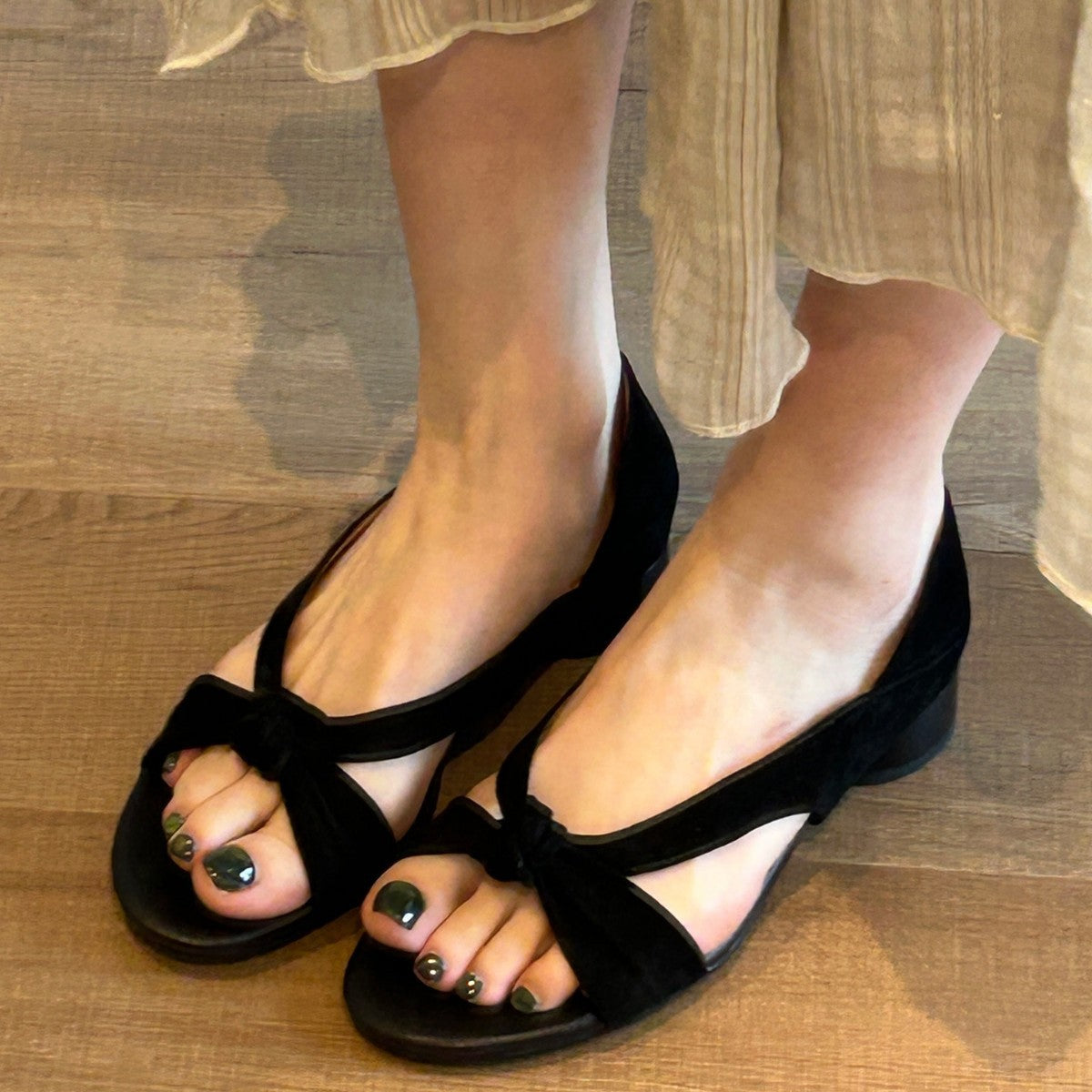Damen Sandalen mit modischem Knoten-Design und komfortablem Fußbett R&B