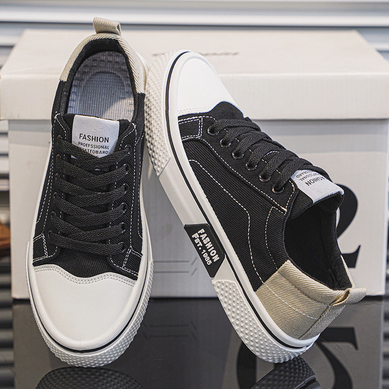 Damen Modische Skate-Sneaker mit strapazierfähigem Canvas-Obermaterial und rutschfester Sohle R&B
