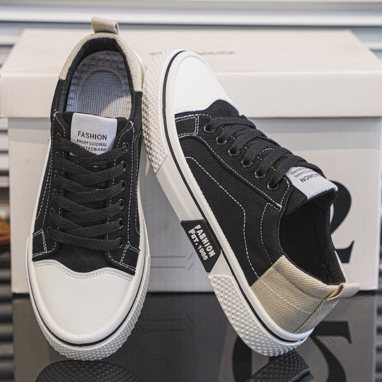 Damen Modische Skate-Sneaker mit strapazierfähigem Canvas-Obermaterial und rutschfester Sohle R&B