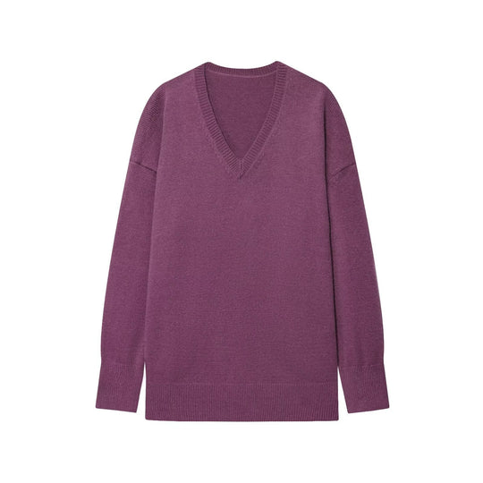 Damen eleganter V-Ausschnitt Pullover R&B