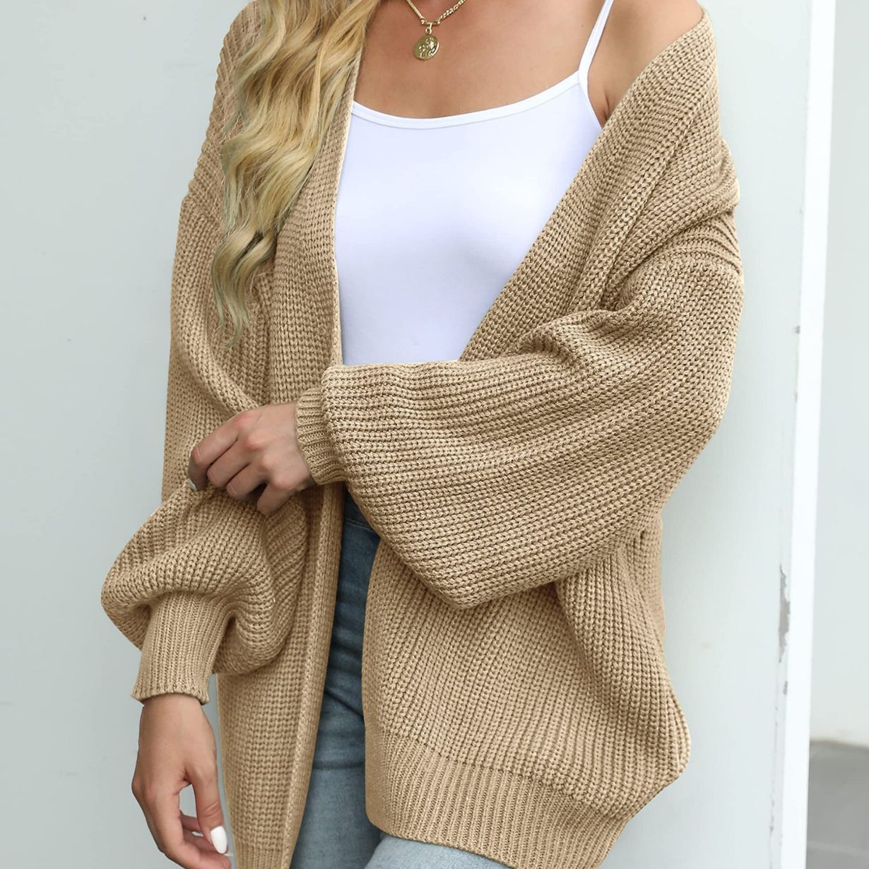 Damen Gemütlicher Strickcardigan mit Oversize-Schnitt R&B