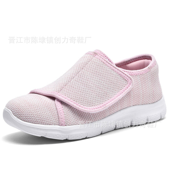 Damen Komfortable Slip-On Sneakers mit verstellbarem Klettverschluss R&B