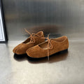 Damen Mokassins aus hochwertigem Wildleder mit eleganter Schnürung R&B