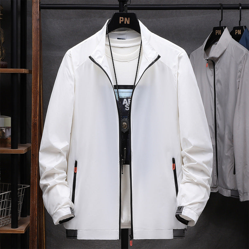 Herren leichte wasserabweisende Übergangsjacke mit praktischen Reißverschluss-Taschen R&B