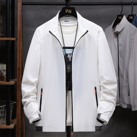 Herren leichte wasserabweisende Übergangsjacke mit praktischen Reißverschluss-Taschen R&B