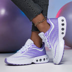Damen nan sportive Strick-Laufschuhe mit belüfteter Luftkammersohle und ergonomischer Abrollsohle R&B